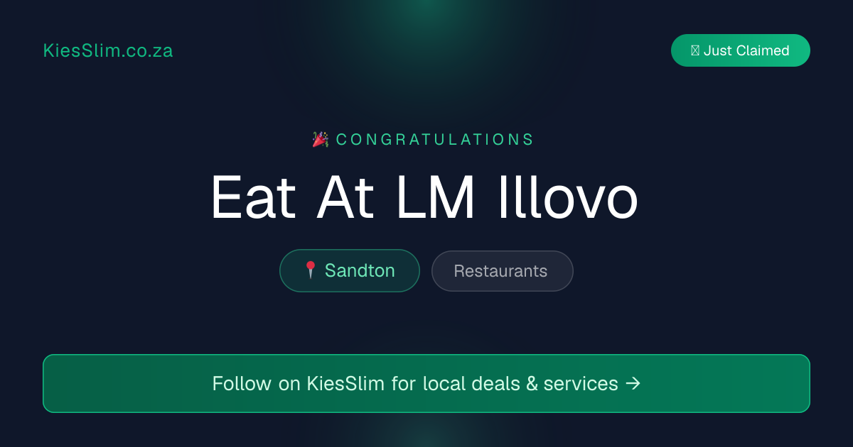 Eat At LM Illovo