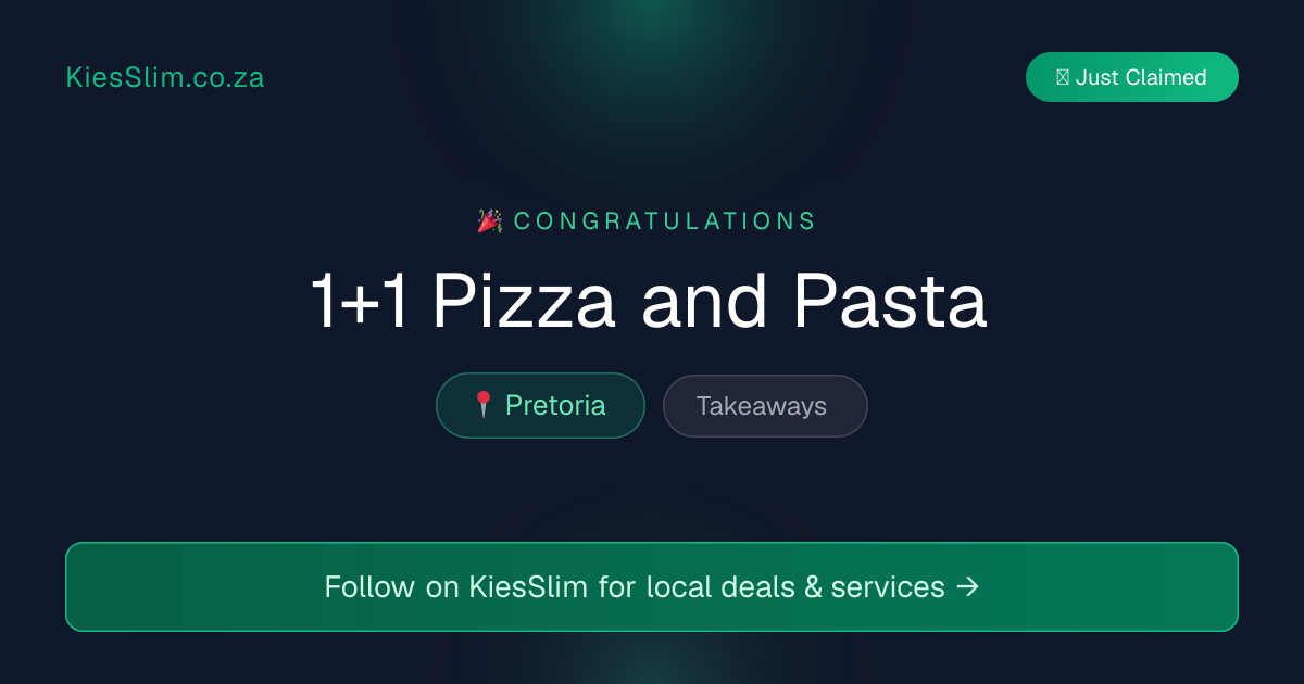 1+1 Pizza and Pasta