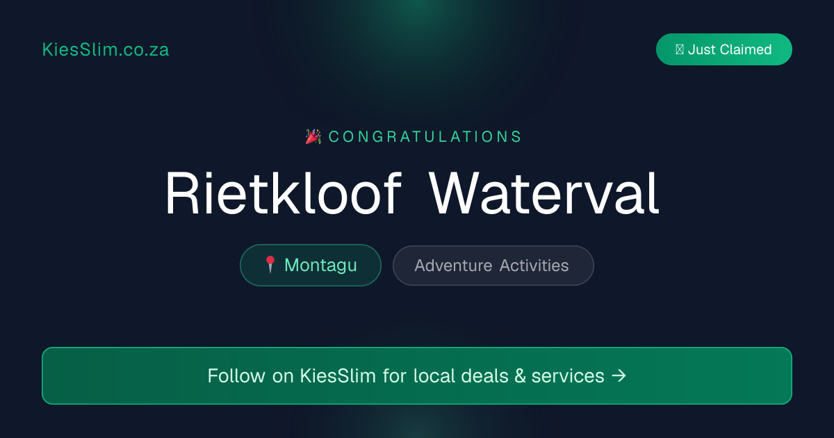 Rietkloof Waterval
