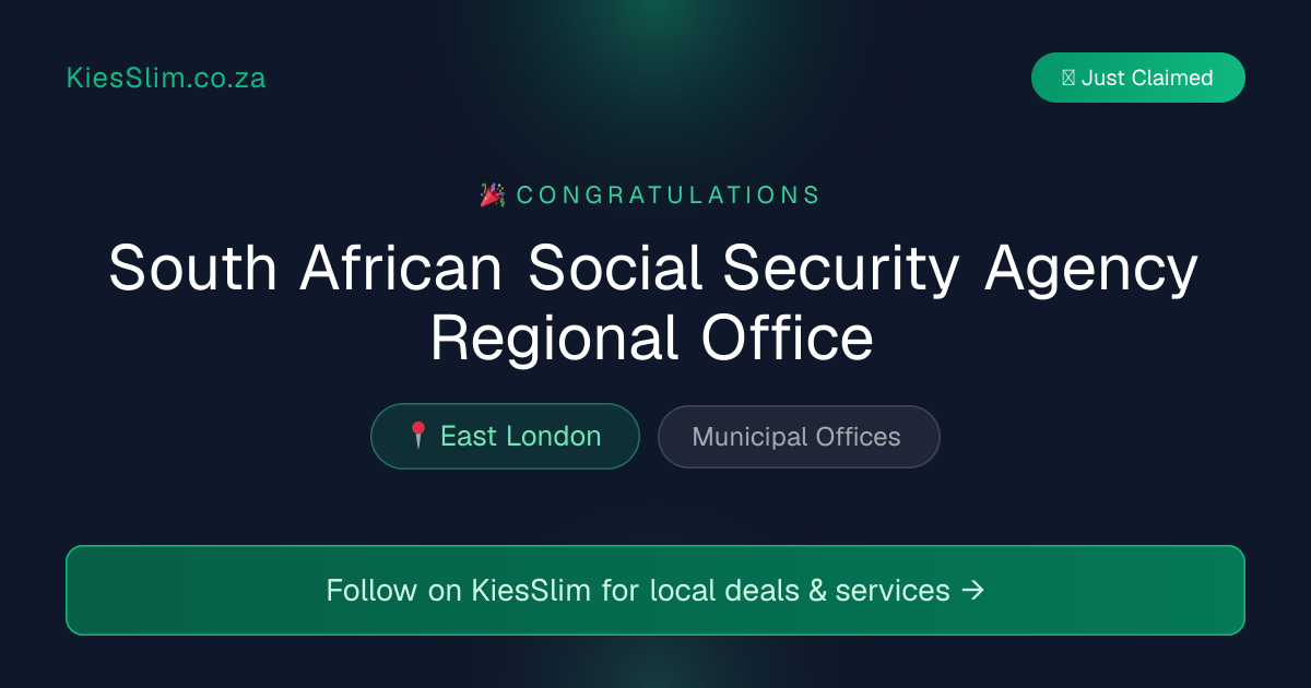 South African Social Security Agency Regional Office