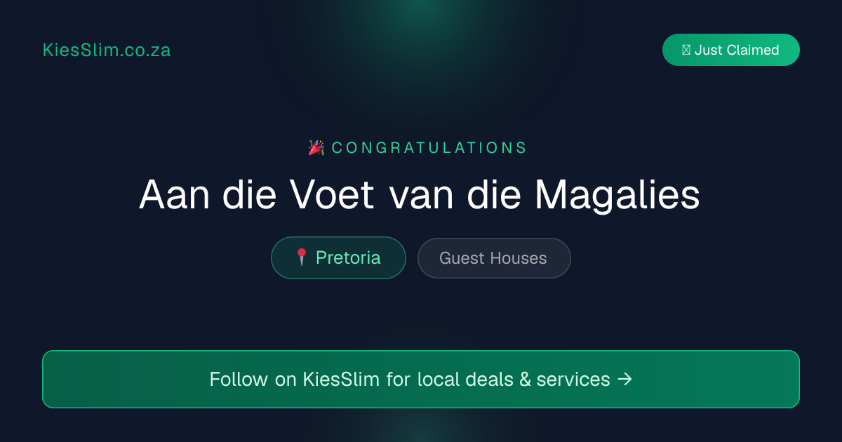 Aan die Voet van die Magalies