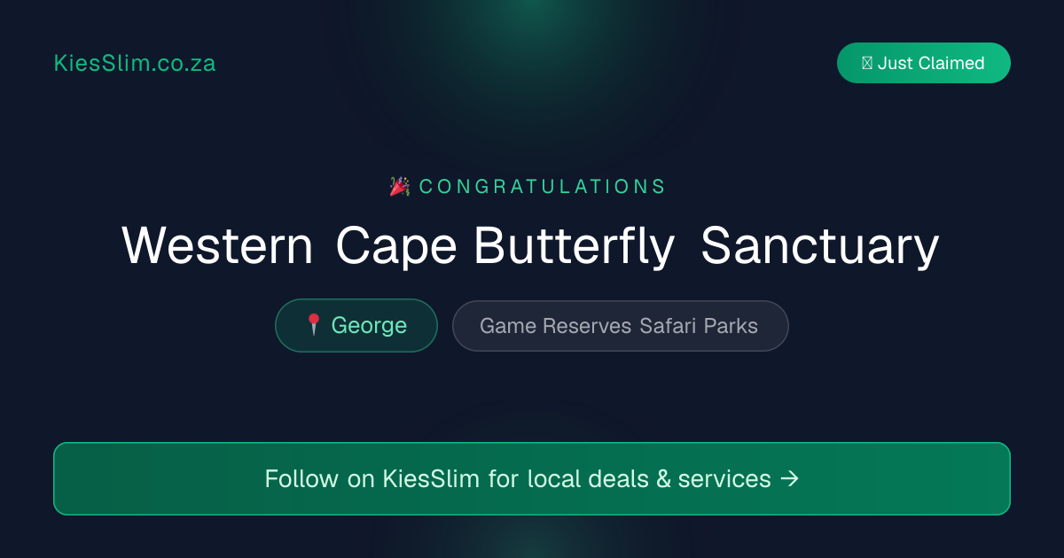 Western Cape Butterfly Sanctuary