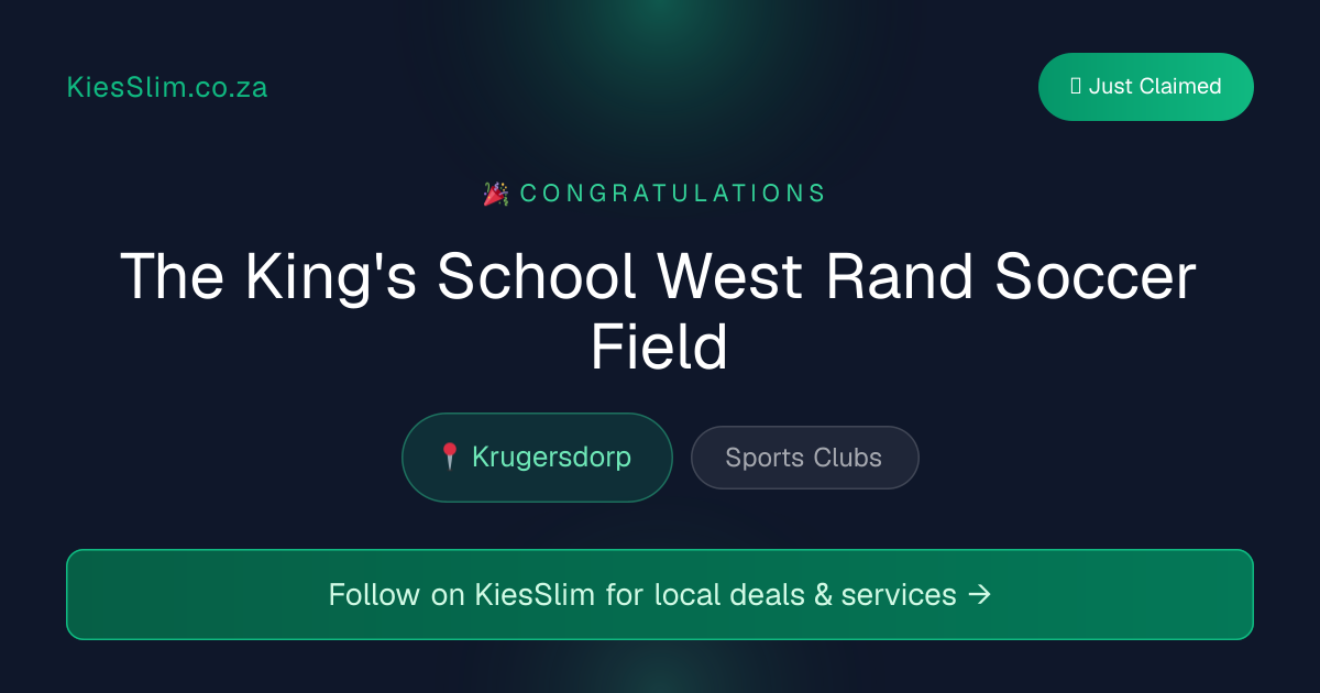 The King's School West Rand Soccer Field