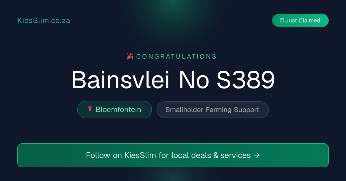 Bainsvlei No S389