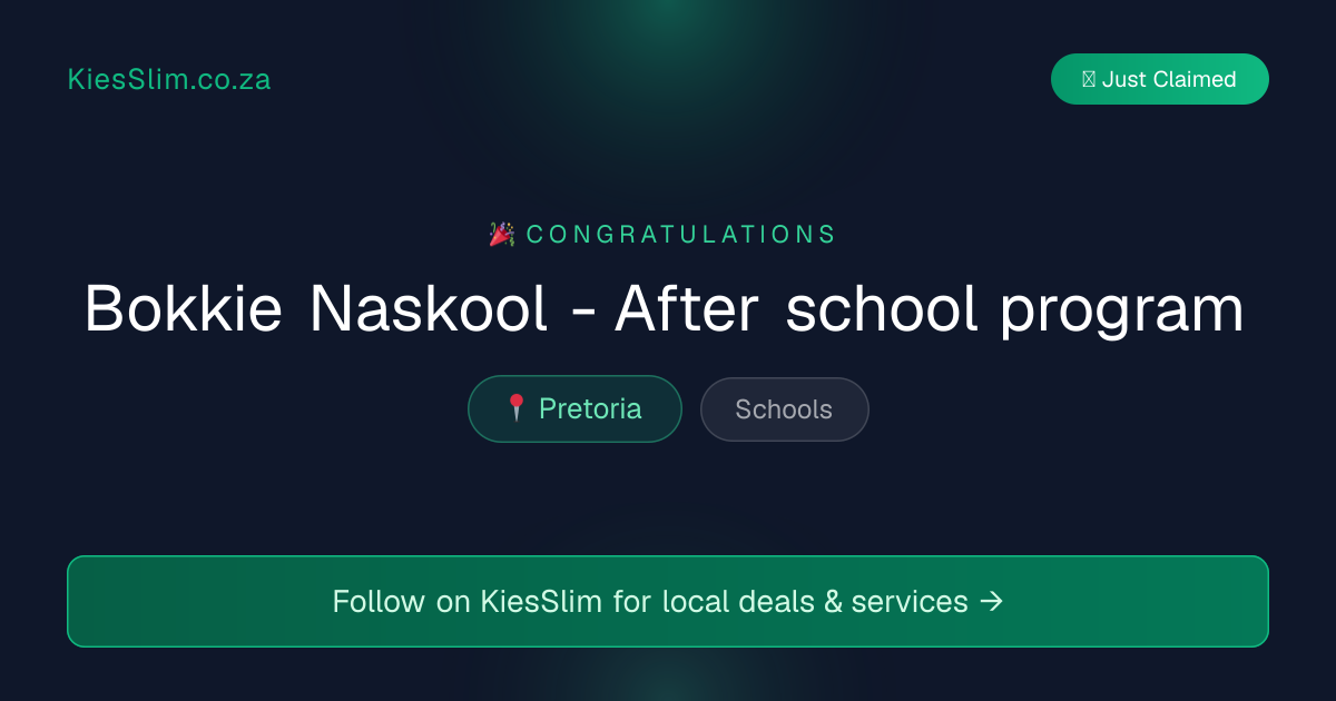 Bokkie Naskool - After school program