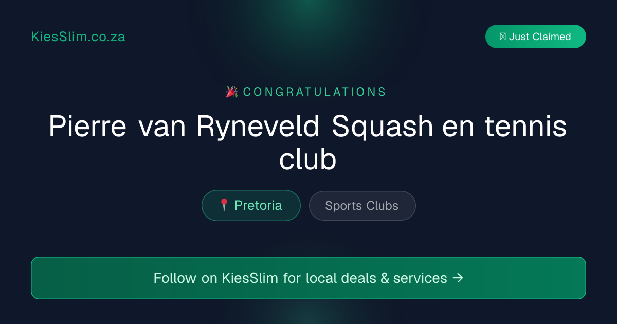 Pierre van Ryneveld Squash en tennis club