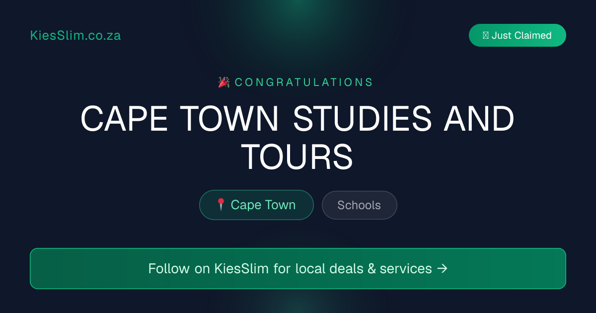 CAPE TOWN STUDIES AND TOURS