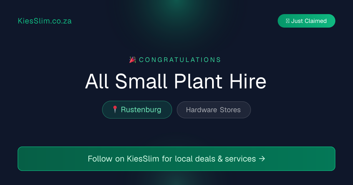 All Small Plant Hire