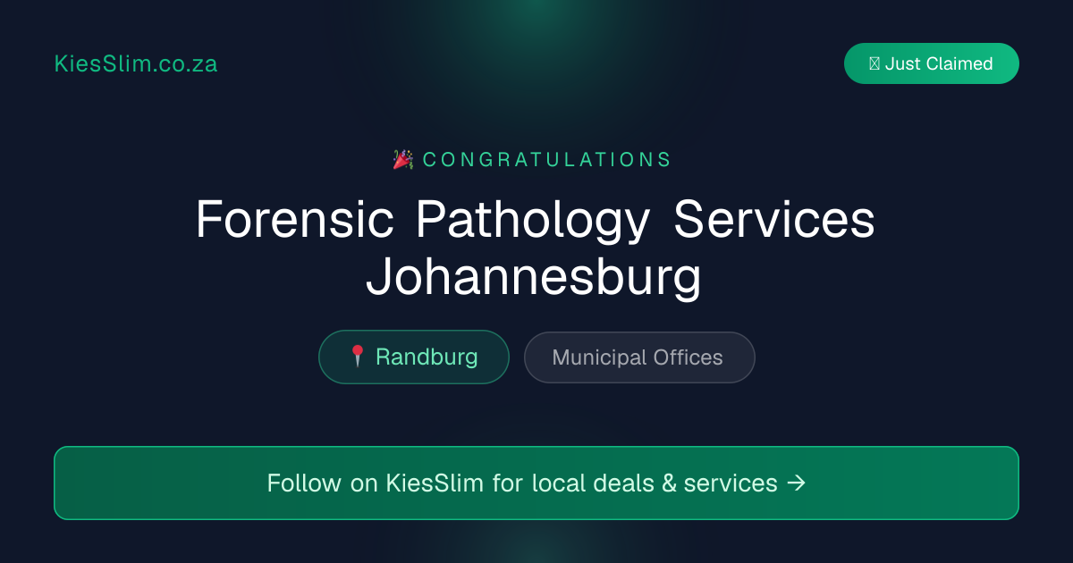 Forensic Pathology Services Johannesburg