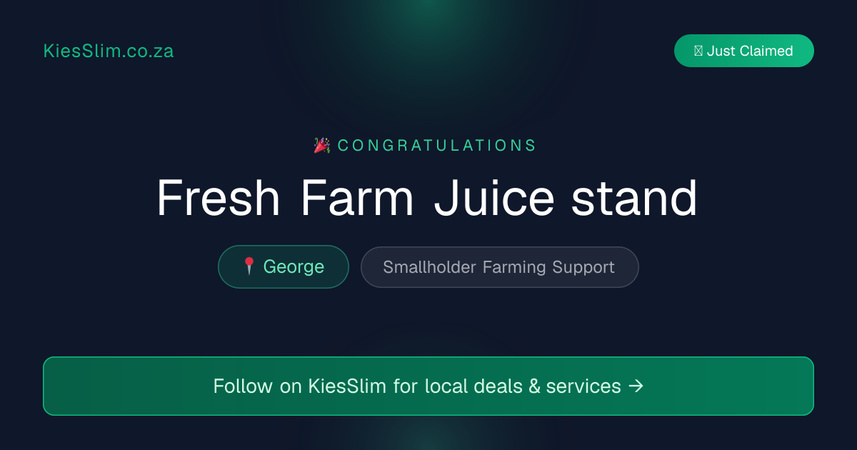 Fresh Farm Juice stand