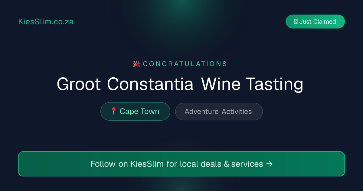 Groot Constantia Wine Tasting