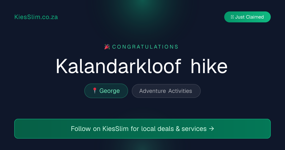 Kalandarkloof hike