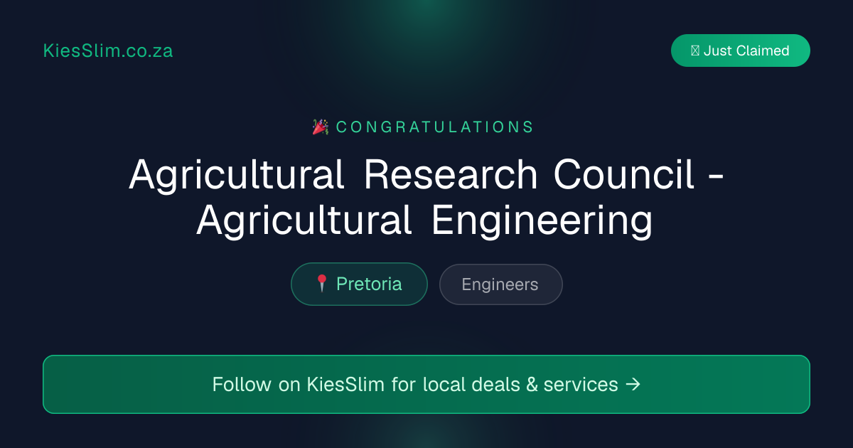 Agricultural Research Council - Agricultural Engineering