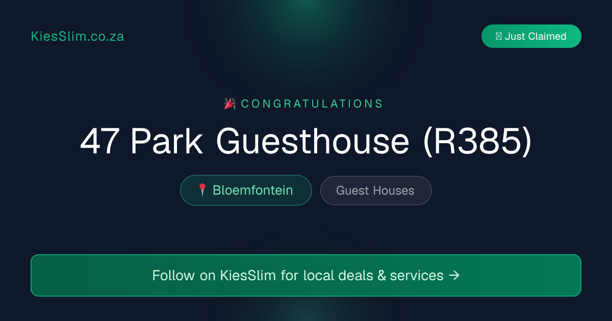 47 Park Guesthouse (R385)