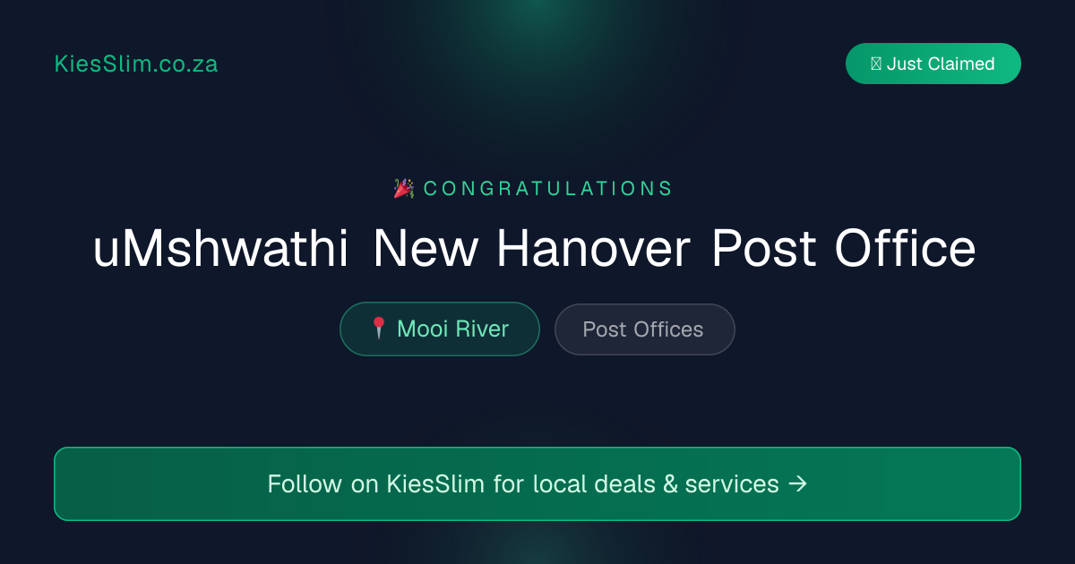 uMshwathi New Hanover Post Office