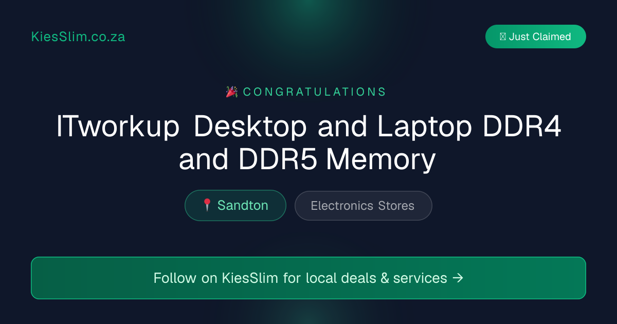 ITworkup Desktop and Laptop DDR4 and DDR5 Memory