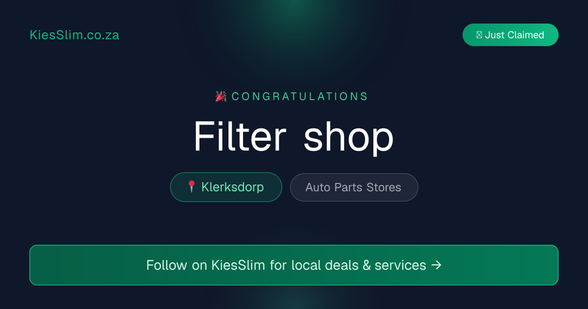 Filter shop