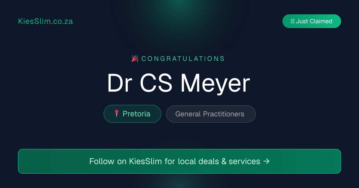 Dr CS Meyer