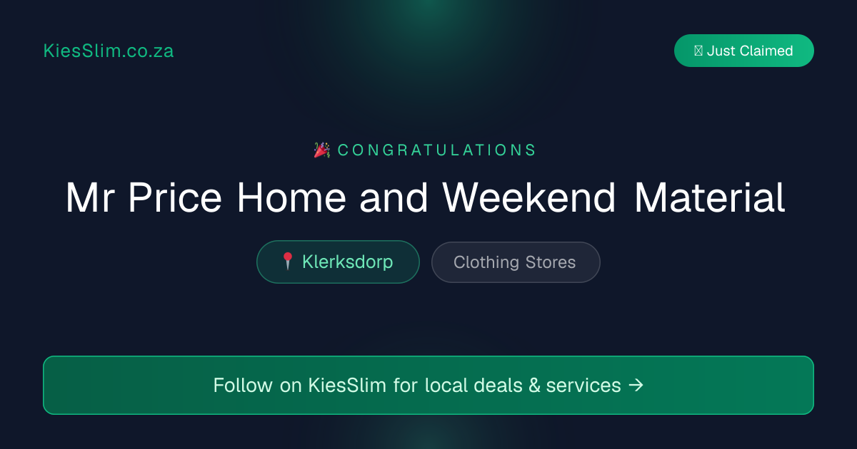 Mr Price Home and Weekend Material