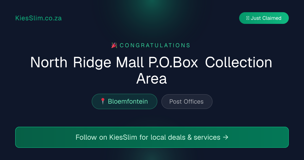 North Ridge Mall P.O.Box Collection Area