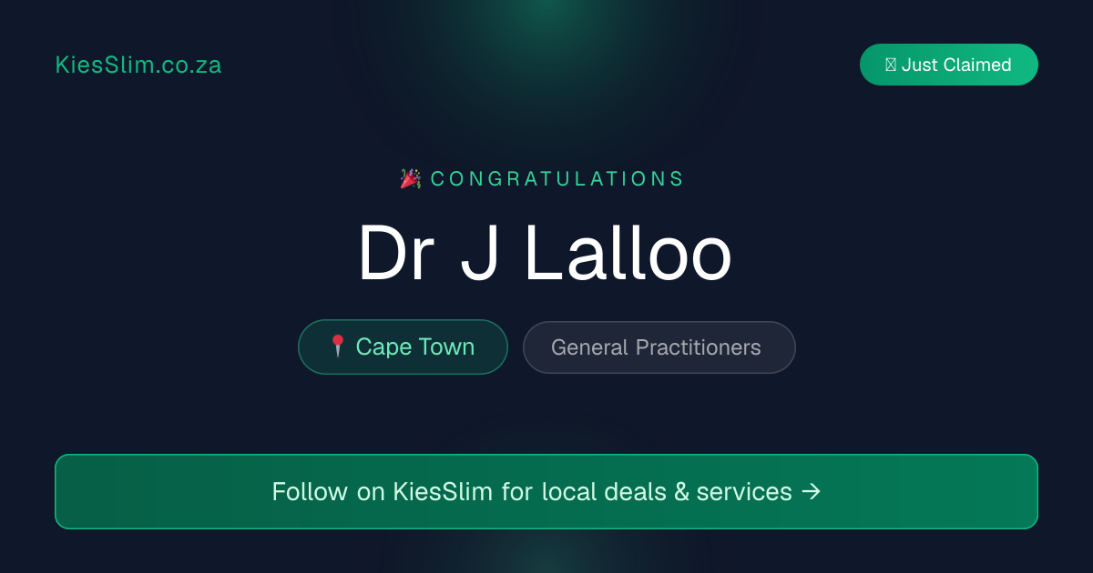 Dr J Lalloo