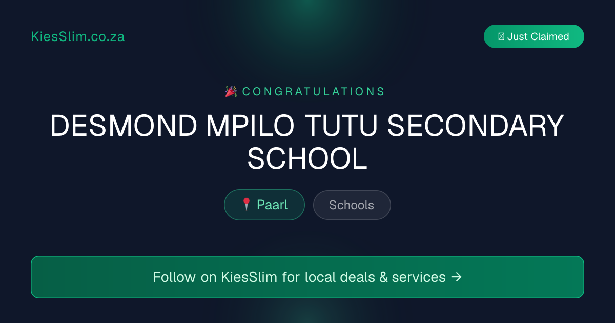 DESMOND MPILO TUTU SECONDARY SCHOOL
