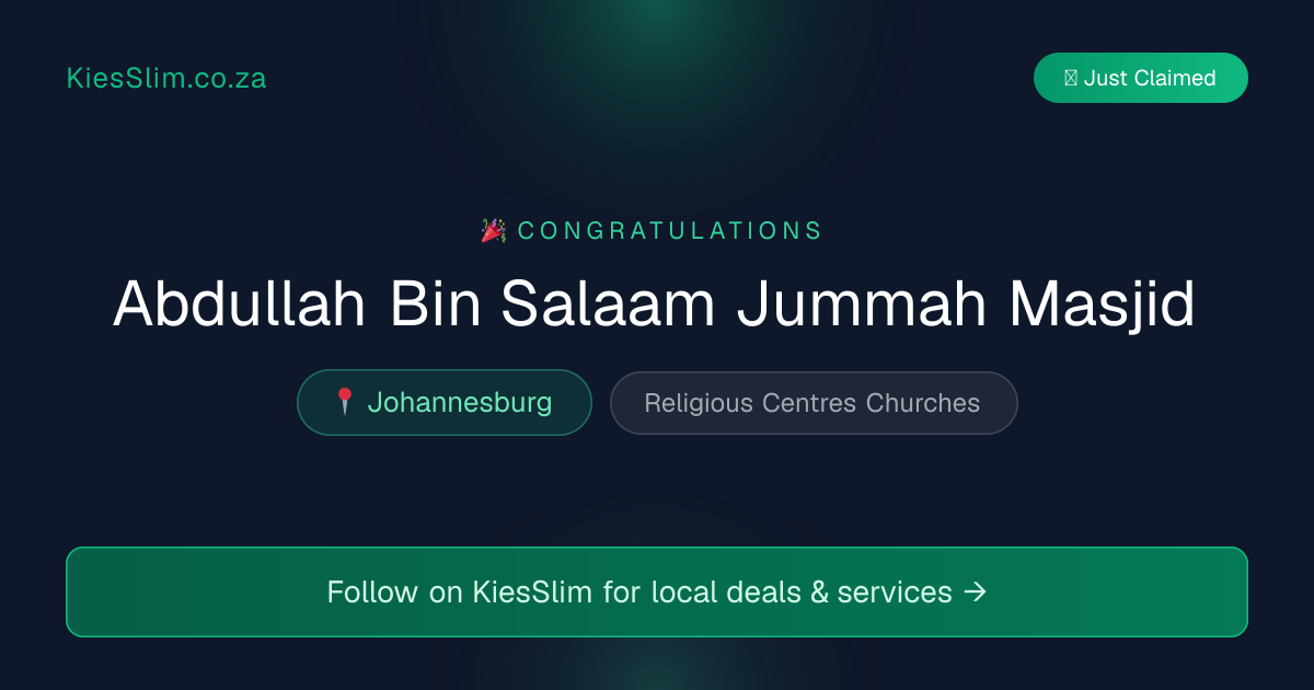 Abdullah Bin Salaam Jummah Masjid