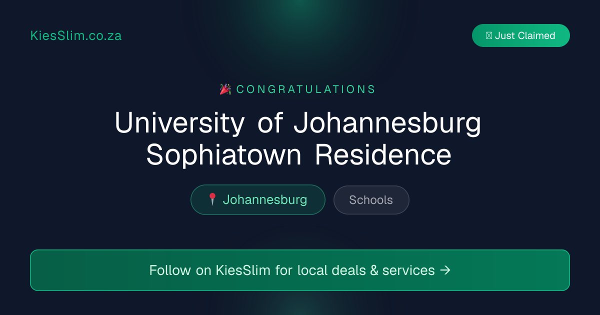 University of Johannesburg Sophiatown Residence