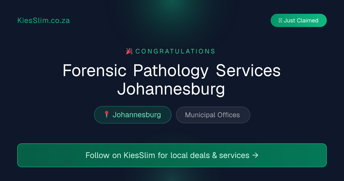Forensic Pathology Services Johannesburg