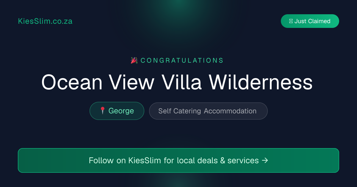 Ocean View Villa Wilderness