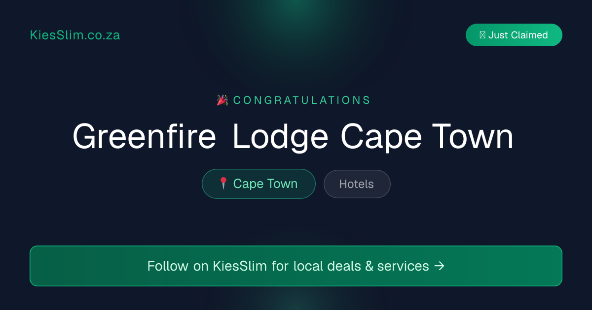 Greenfire Lodge Cape Town