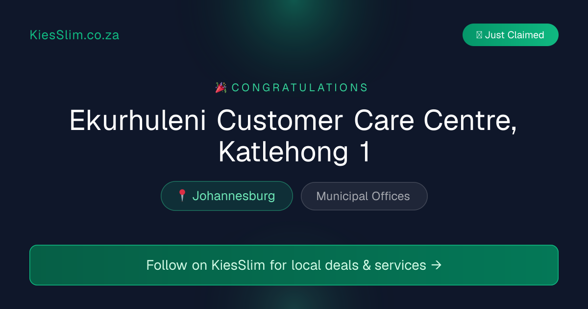 Ekurhuleni Customer Care Centre, Katlehong 1