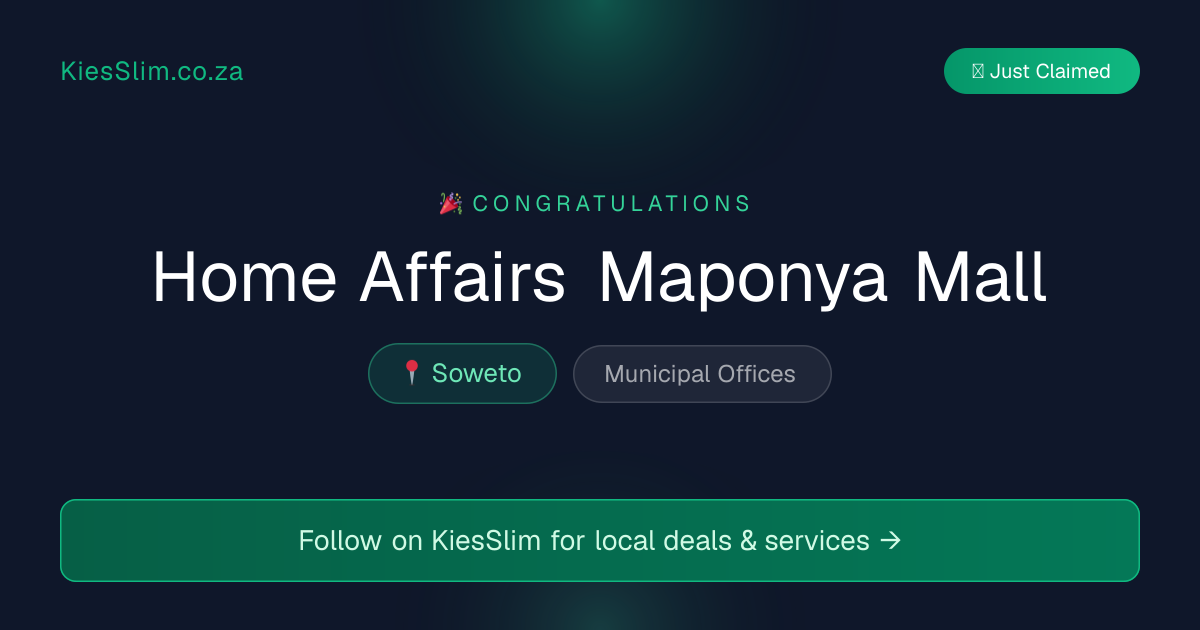 Home Affairs Maponya Mall
