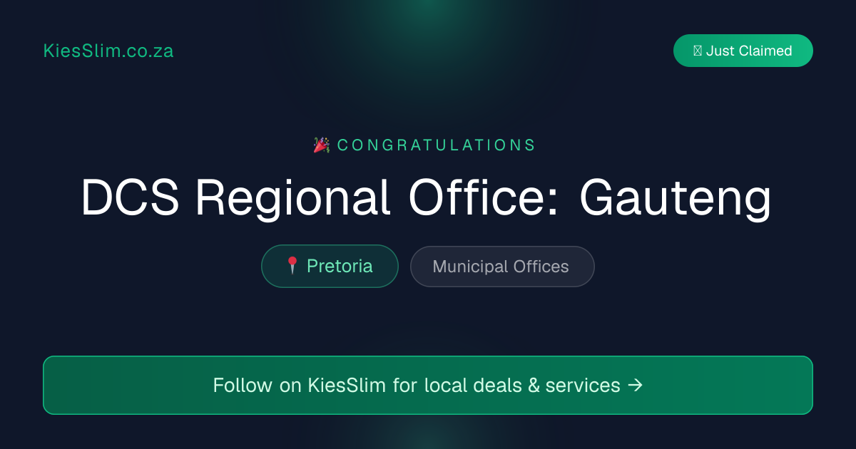 DCS Regional Office: Gauteng