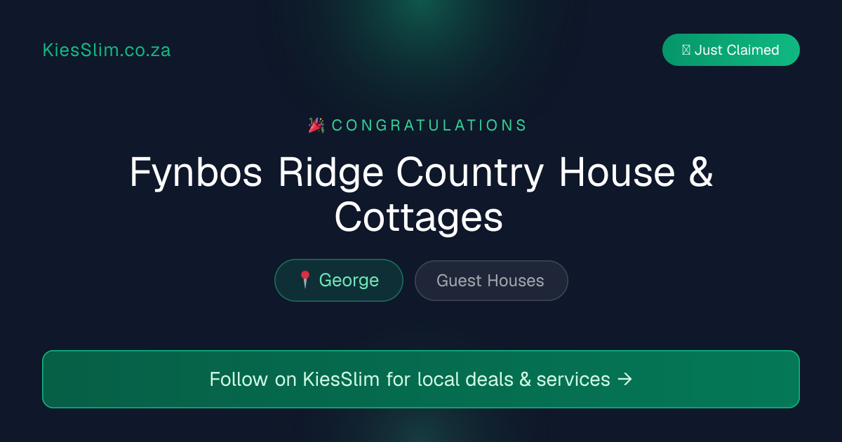 Fynbos Ridge Country House & Cottages