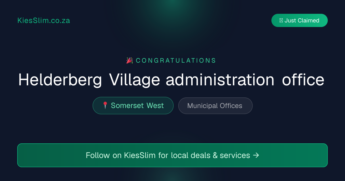 Helderberg Village administration office