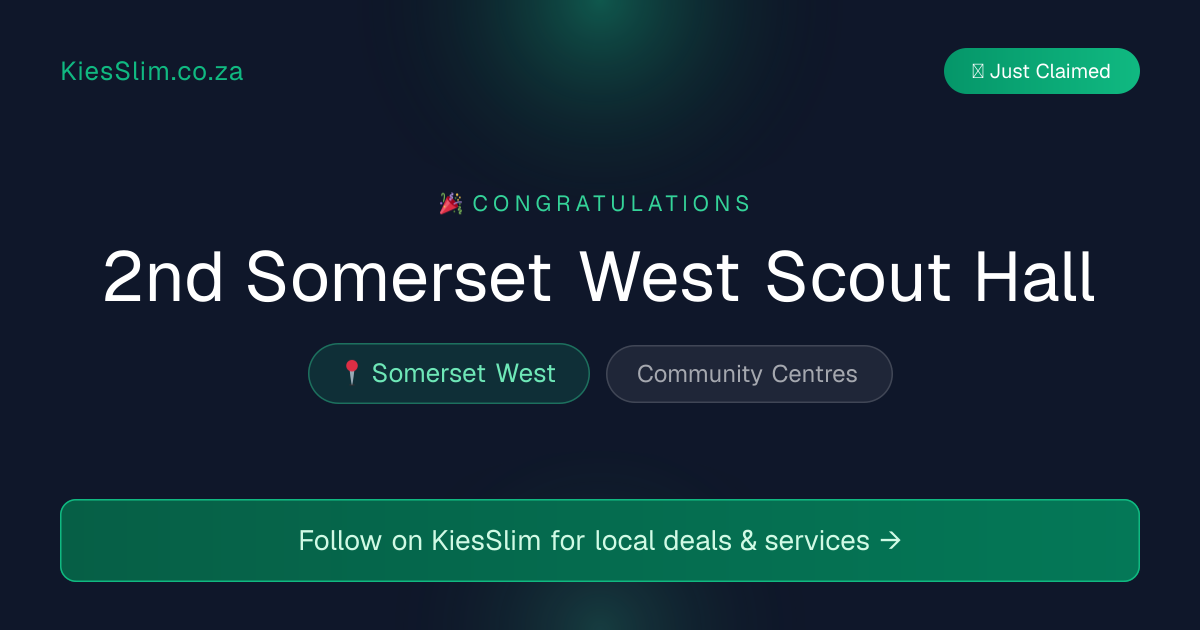 2nd Somerset West Scout Hall