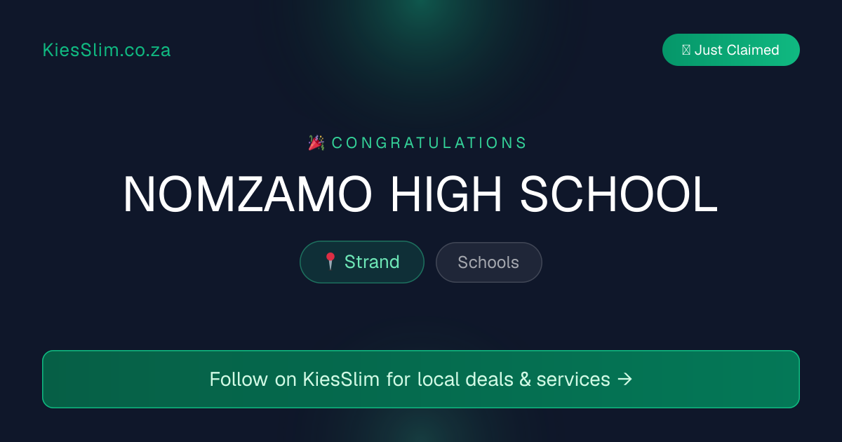 NOMZAMO HIGH SCHOOL