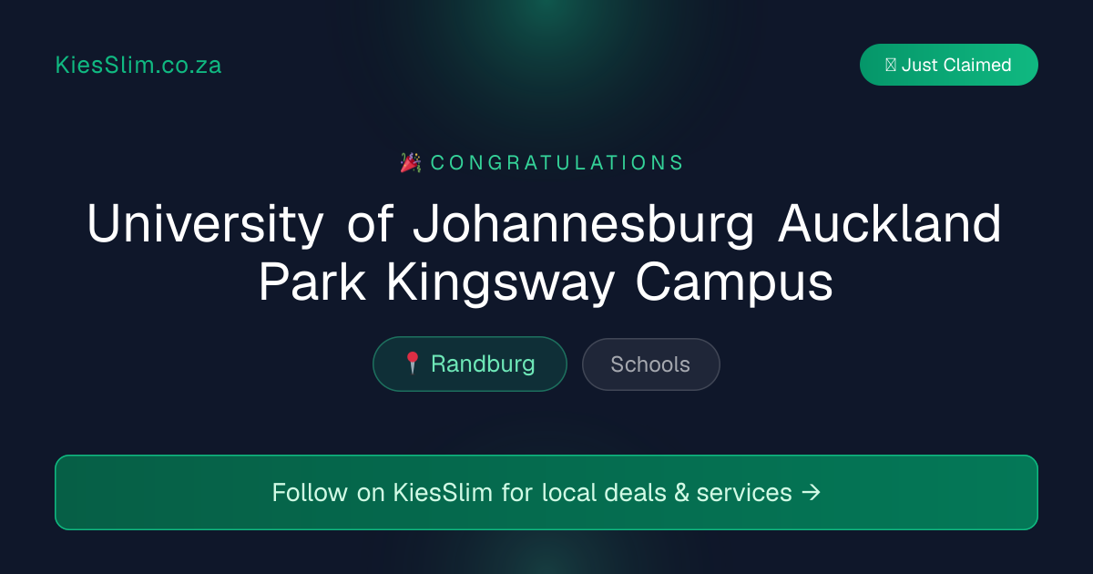 University of Johannesburg Auckland Park Kingsway Campus