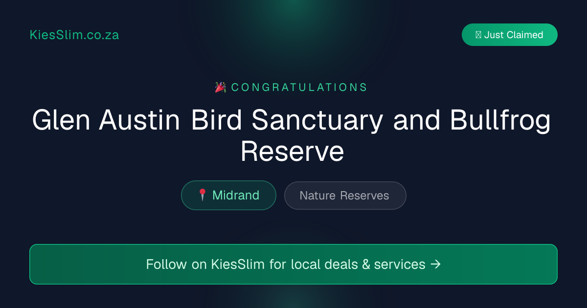 Glen Austin Bird Sanctuary and Bullfrog Reserve