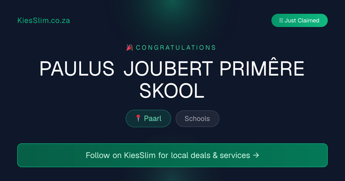 PAULUS JOUBERT PRIMÊRE SKOOL