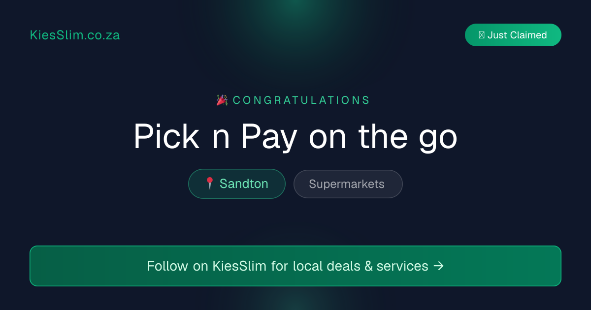 Pick n Pay on the go