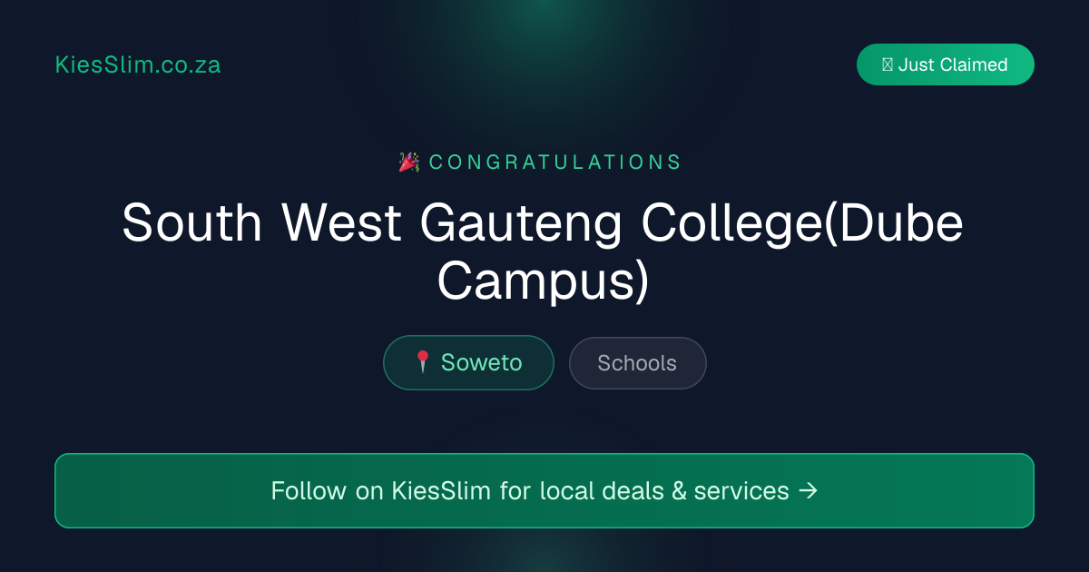 South West Gauteng College(Dube Campus)