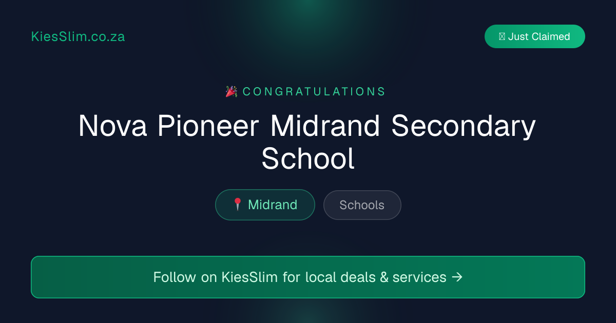 Nova Pioneer Midrand Secondary School
