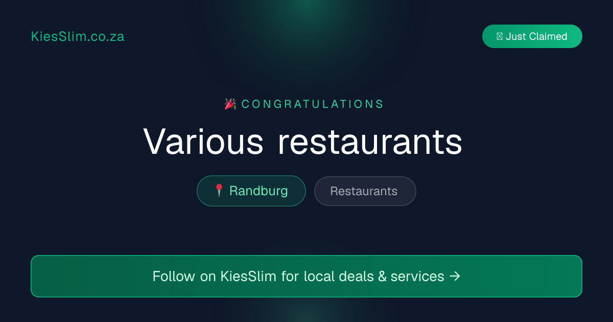 Various restaurants